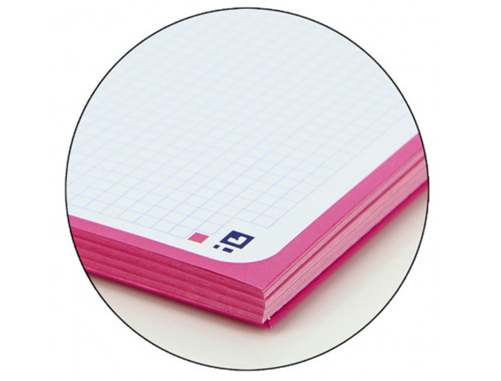 RECAMBIO COLOR 1 OXFORD DIN A4+ 80 HOJAS 90 GR CUADRO 5 MM 4 TALADROS COLOR FUCSIA