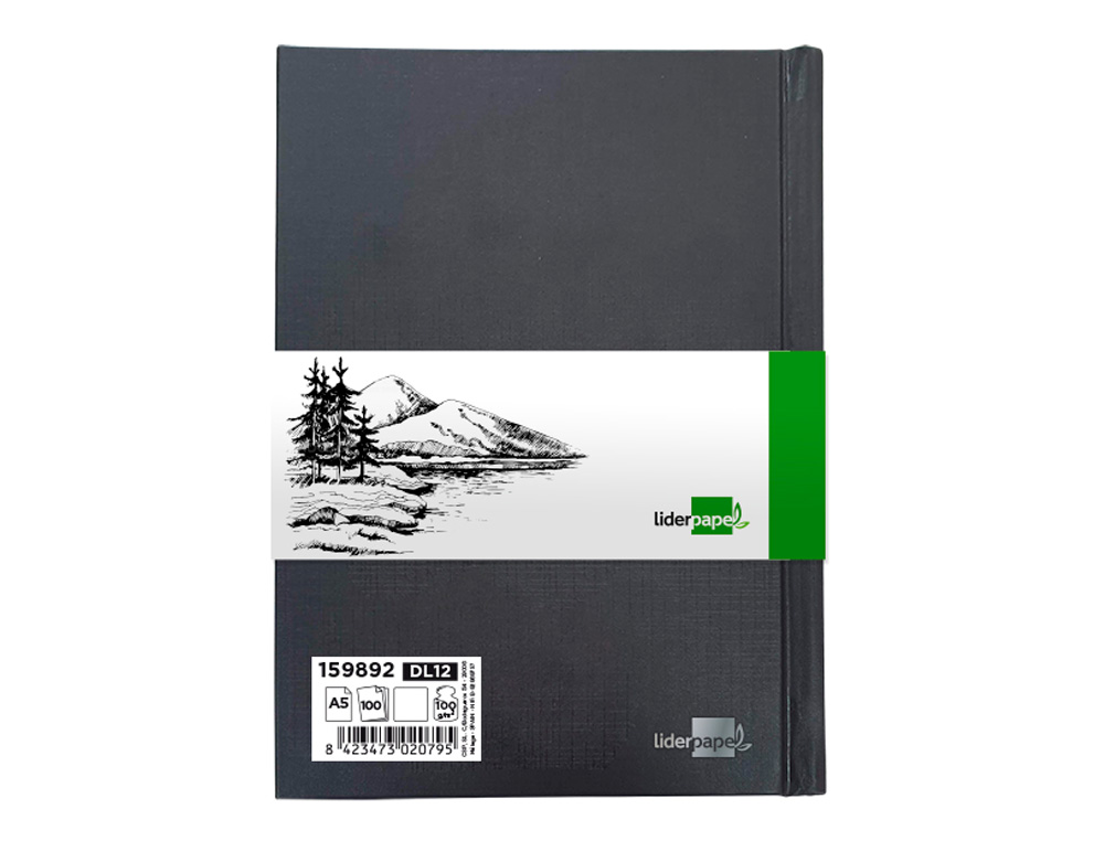 BLOC DIBUJO LIDERPAPEL ESBOZOS ENCUADERNADO DIN A5 210X148 MM 100 HOJAS 100 GR/M2