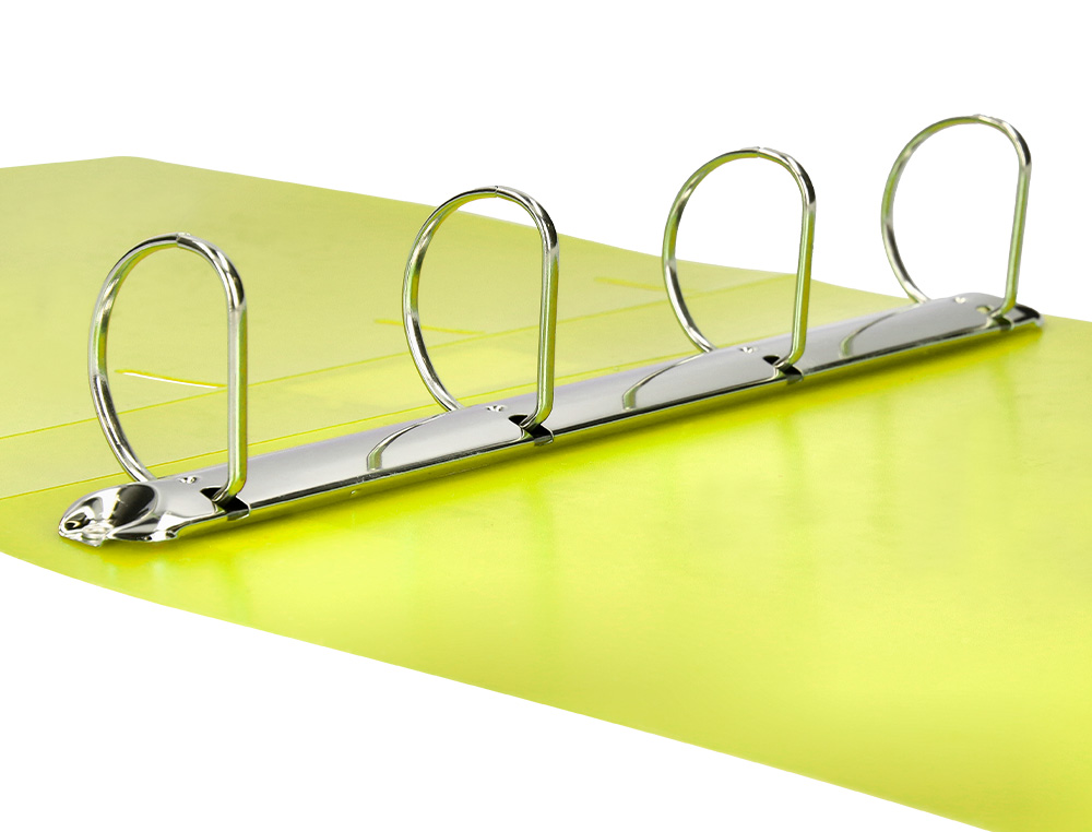CARPETA LIDERPAPEL 4 ANILLAS MIXTAS 40 MM POLIPROPILENO DIN A4 AMARILLO FLUOR OPACO