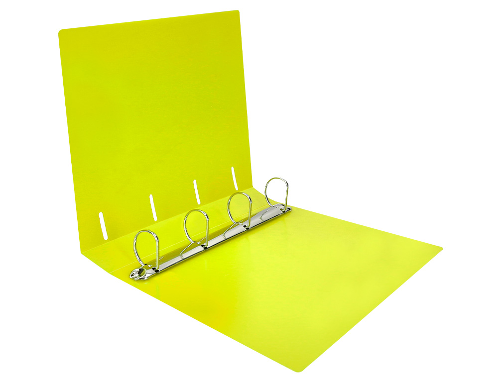 CARPETA LIDERPAPEL 4 ANILLAS MIXTAS 40 MM POLIPROPILENO DIN A4 AMARILLO FLUOR OPACO