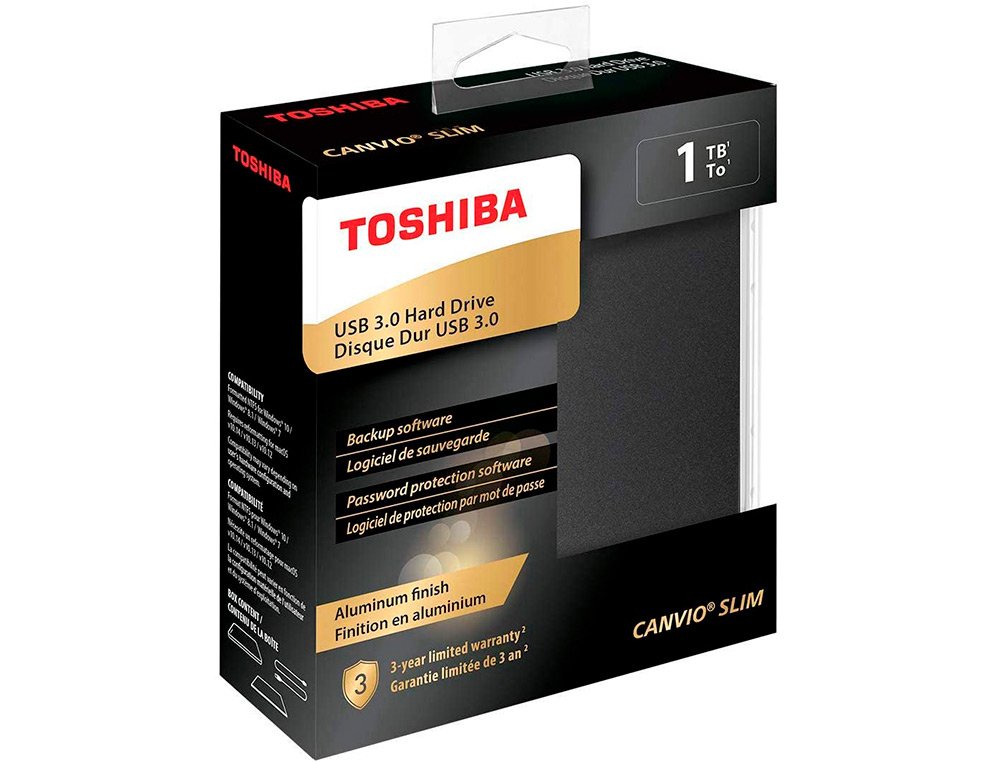 DISCO DURO EXTERNO TOSHIBA CANVIO SLIM HDD 2,50