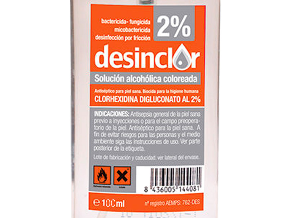 DESINCLOR SOLUCION 2% ALCOHOLICA BOTE DE 100 ML