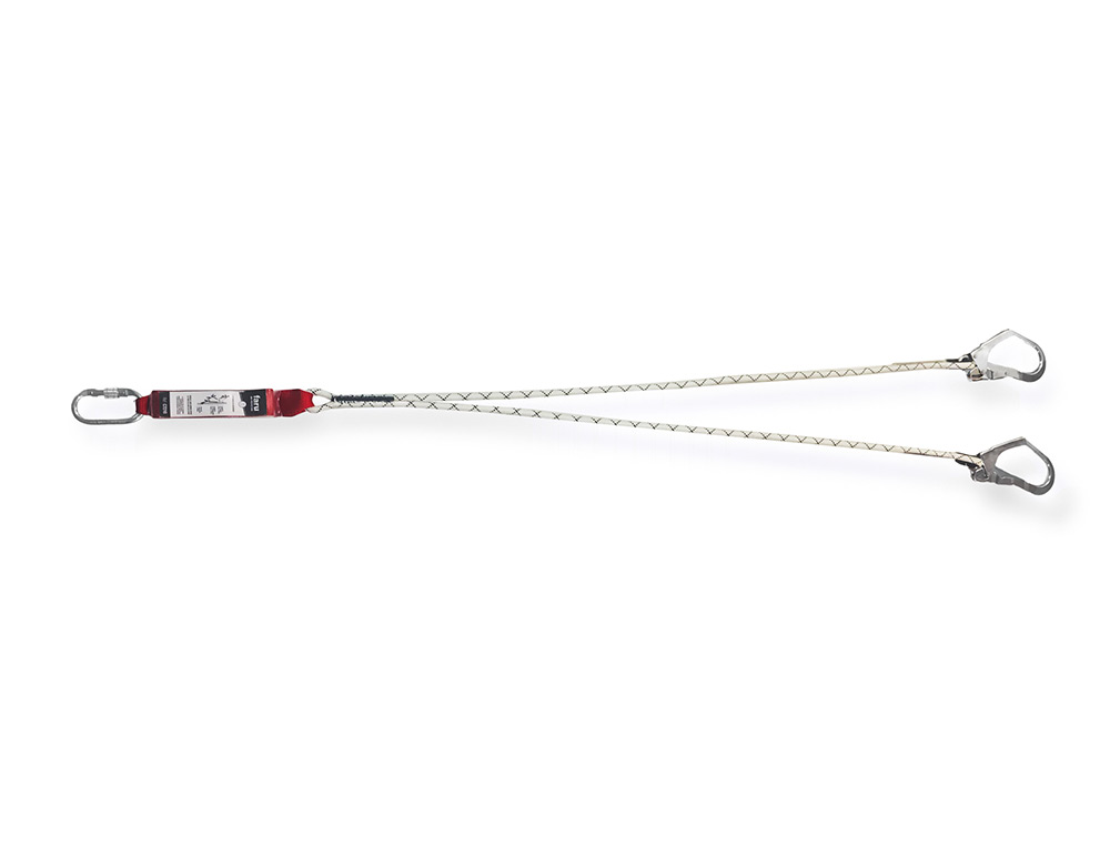 ANTICAIDAS ELASTICA FARU BW200 CON ABSORBEDOR DE ENERGIA DOBLE CUERDA MOSQUETON DOBLE GANCHO 50 MM
