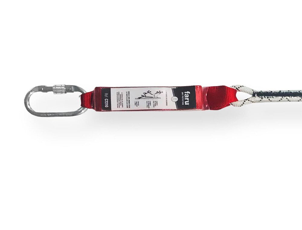 ANTICAIDAS ELASTICA FARU BW200 CON ABSORBEDOR DE ENERGIA DOBLE CUERDA MOSQUETON DOBLE GANCHO 50 MM