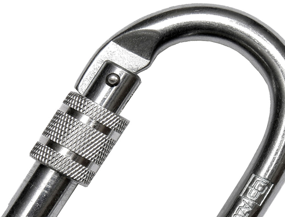 MOSQUETON DELTAPLUS ACERO APERTURA 18 MM CIERRE ROSCA MANUAL RESISTENCIA 25 KN