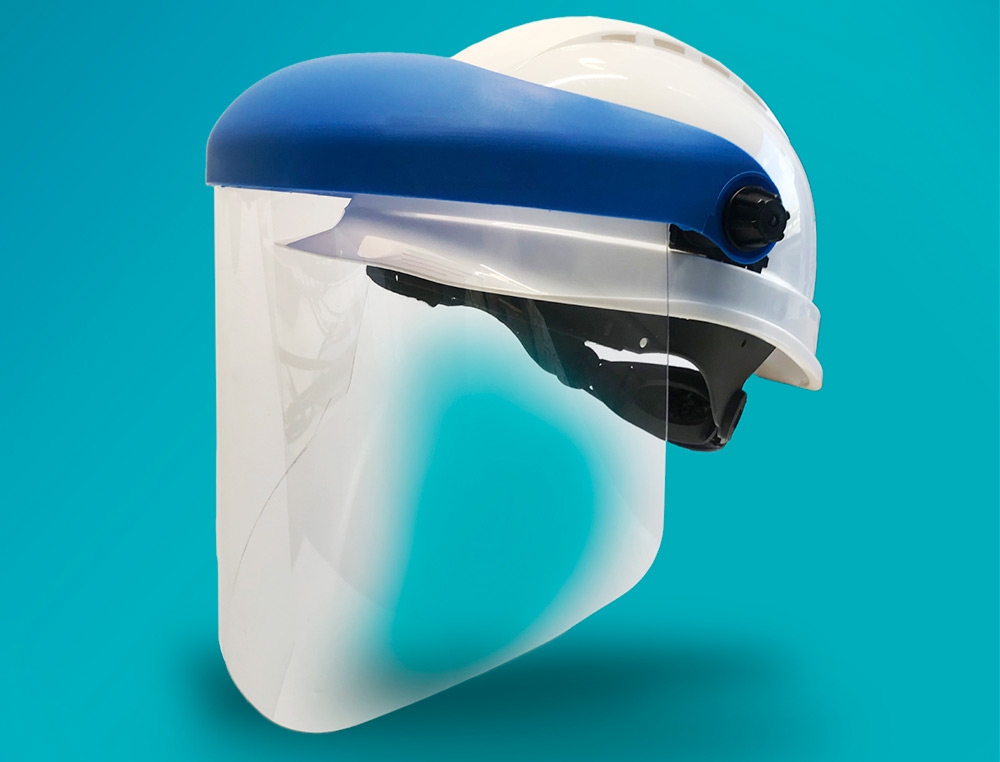 PANTALLA PARA CASCO FARU A20C CON VISERA Y PROTECTOR BARBILLA AZUL 200X300 MM