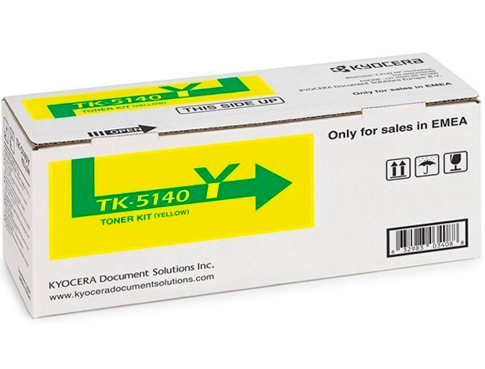 TONER TK-5140Y KYOCERA ECOSYS M6530CDN, M6530CDN/KL3, P6130CDN, P6130CDN/KL3 AMARILLO TK5140