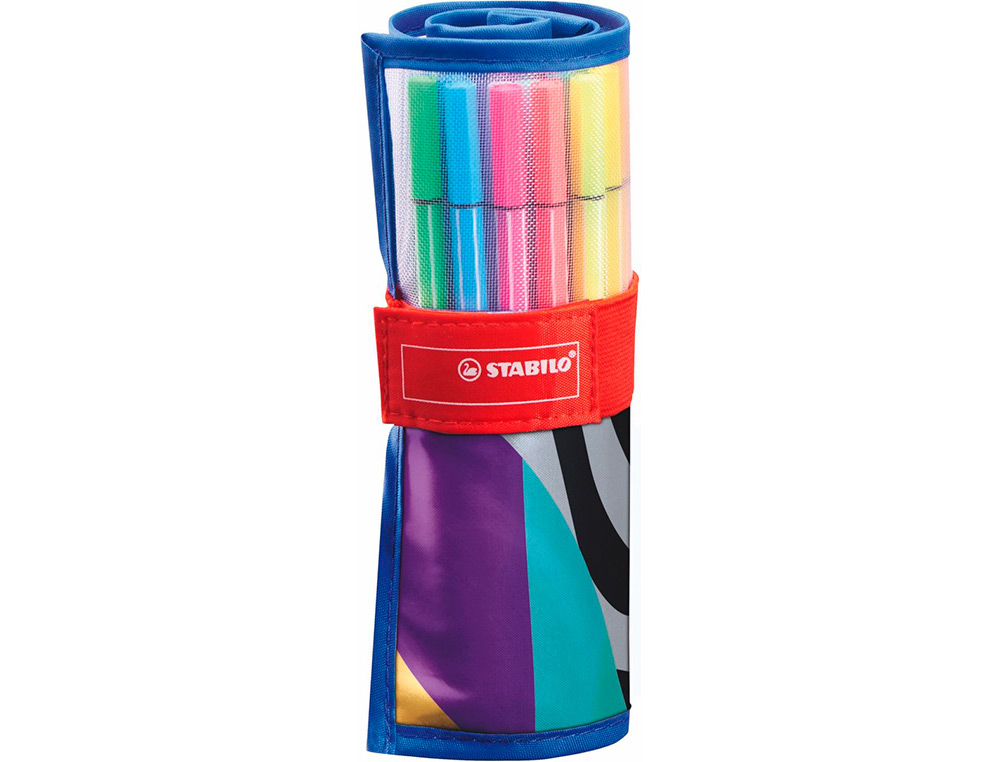 ROTULADOR STABILO PUNTA DE FIBRA PEN 68 ARTY ESTUCHE ROLLERSET DE 25 UNIDADES COLORES SURTIDOS
