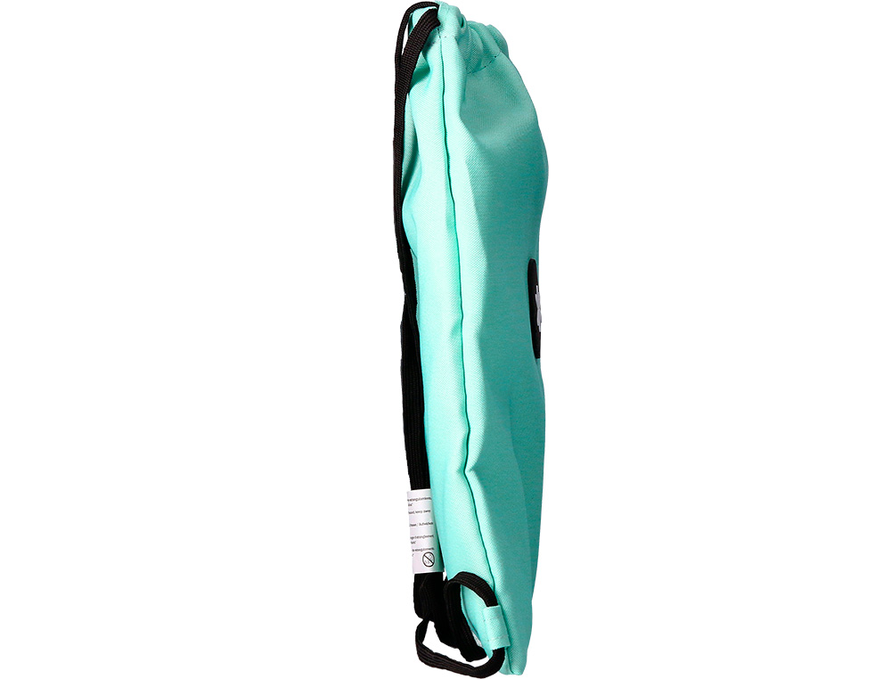 MOCHILA SACO PLANO ANTARTIK BOLSILLO INTERIOR CON CREMALLERA COLOR VERDE MENTA 350X400 MM