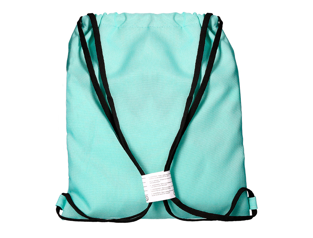 MOCHILA SACO PLANO ANTARTIK BOLSILLO INTERIOR CON CREMALLERA COLOR VERDE MENTA 350X400 MM