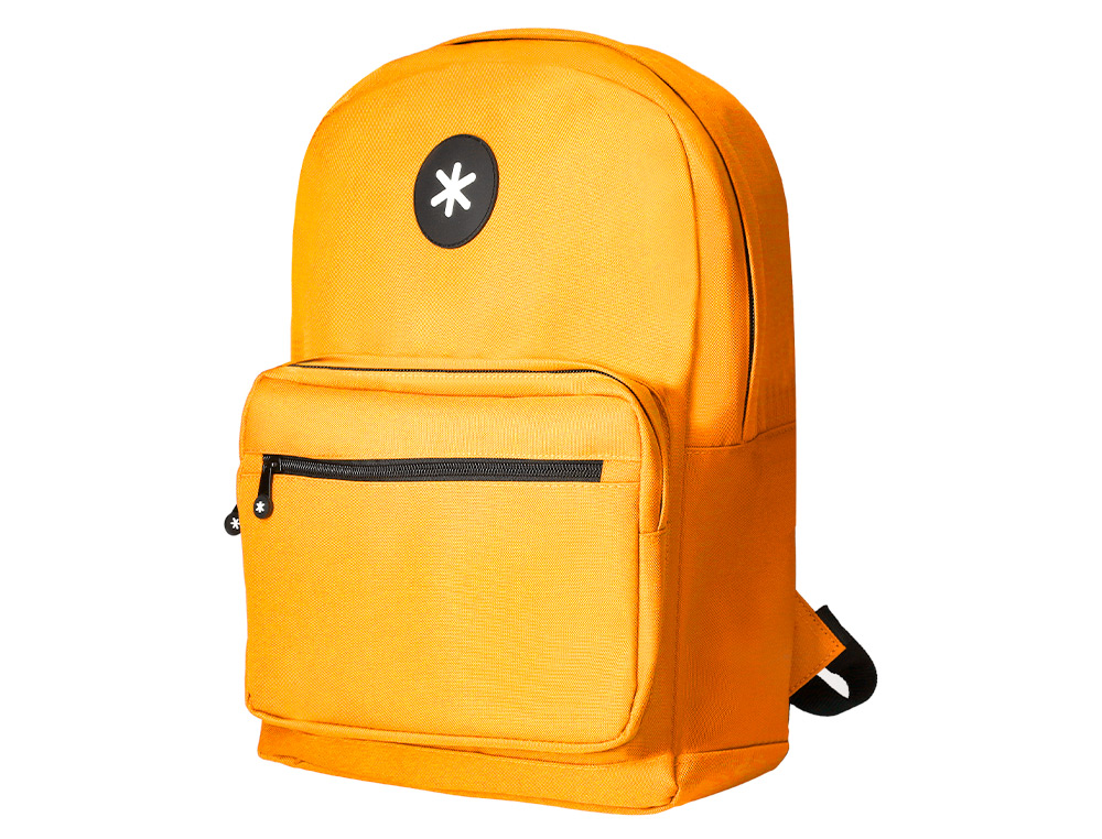 MOCHILA ANTARTIK CON ASA Y BOLSILLO FRONTAL CON CREMALLERA COLOR MOSTAZA 320X140X430 MM