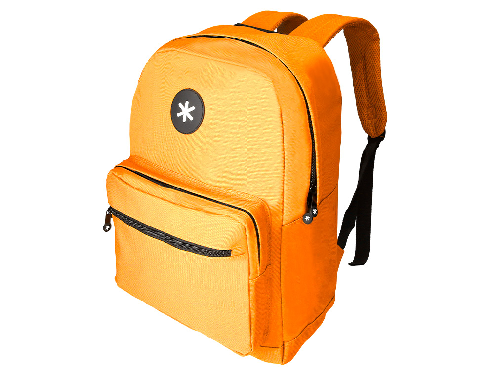 MOCHILA ANTARTIK CON ASA Y BOLSILLO FRONTAL CON CREMALLERA COLOR MOSTAZA 320X140X430 MM
