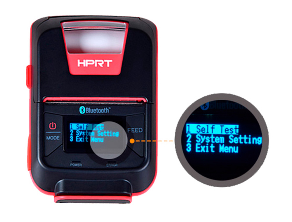 IMPRESORA DE ETIQUETAS HPRT HM-200 PORTATIL TERMICA VISOR OLED ANCHO DE PAPEL 58 MM BATERIA ION DE LITIO