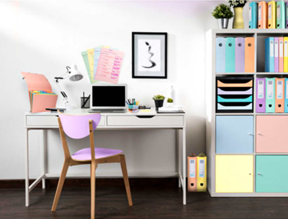 ORGANIZADOR DE SOBREMESA EXACOMPTA AQUAREL THE QUARTER 4 COMPARTIMENTOS MODULABLES COLORES PASTEL 120X120X83 MM