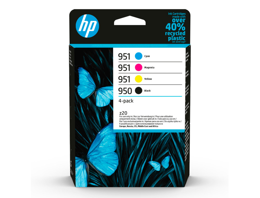 INK-JET HP 6ZC65AE 950/951 OFFICEJET PRO SERIE 8600/251DW 276 DW MULTIPACK 4 COLORES NEGRO/AMARILLO/CIAN/MAGENTA