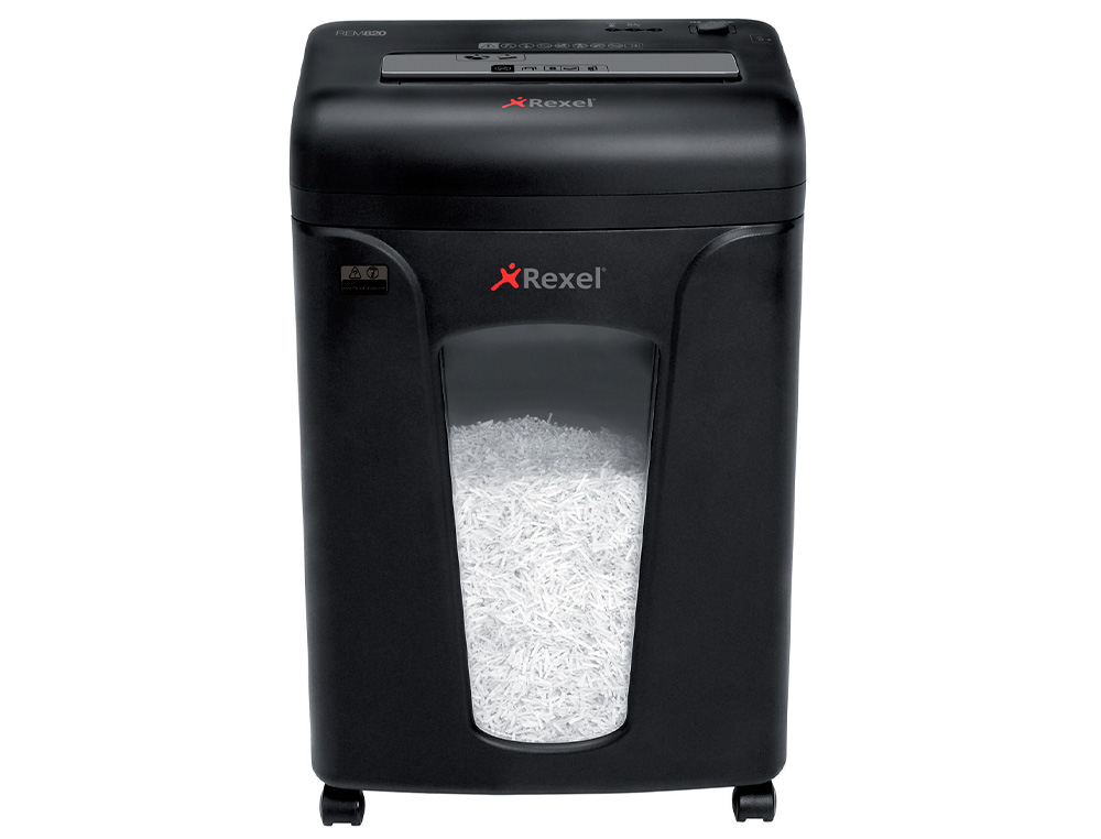 DESTRUCTORA DE DOCUMENTOS REXEL MERCURY REM820 CAPACIDAD 8 HOJAS MICRO CORTE DESTRUYE GRAPAS CLIPS TARJETA