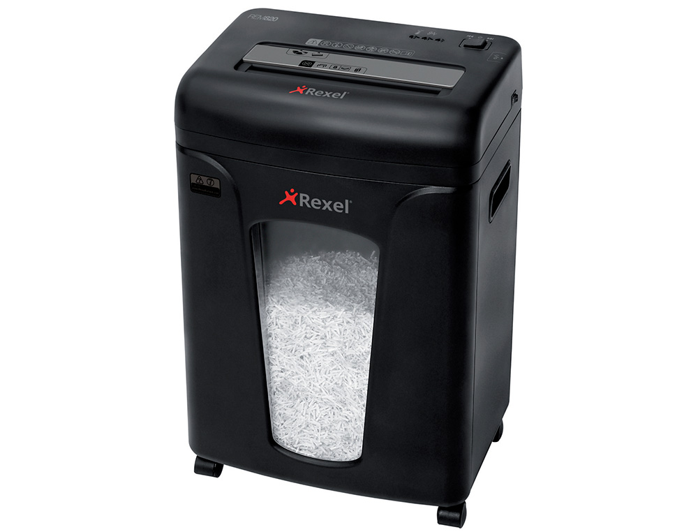 DESTRUCTORA DE DOCUMENTOS REXEL MERCURY REM820 CAPACIDAD 8 HOJAS MICRO CORTE DESTRUYE GRAPAS CLIPS TARJETA