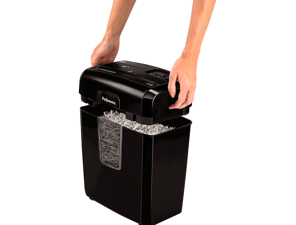 DESTRUCTORA DE DOCUMENTOS FELLOWES LX-25M CAPACIDAD 6H SEGURIDAD P4 DESTRUYE GRAPAS CLIPS Y TARJETA PAPELERA 11,5