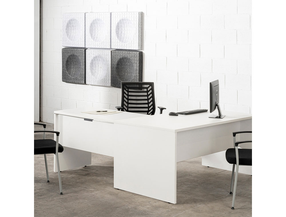 MESA DE OFICINA ROCADA WORK 2003AB02 GRIS/GRIS 180X80 CM