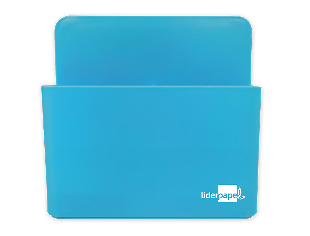 CUBILETE PORTALAPICES LIDERPAPEL AZUL CLARO OPACO PLASTICO MAGNETICO 125X75X40 MM