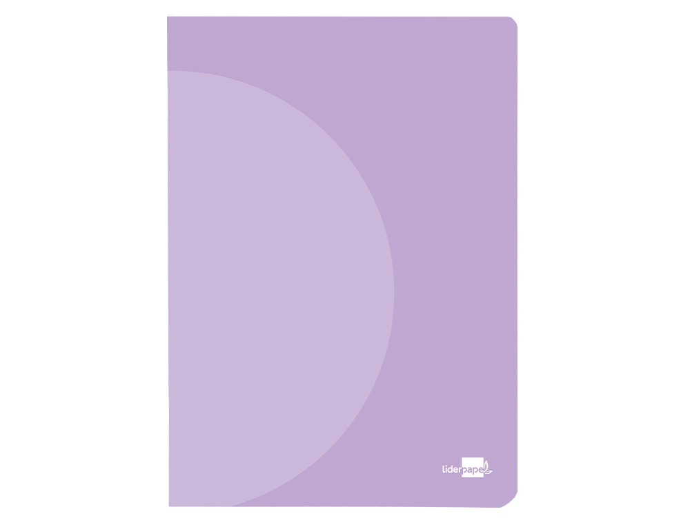 LIBRETA LIDERPAPEL 360 TAPA DE PLASTICO A4 48 HOJAS 90G/M2 LISO SIN MARGEN COLORES PASTEL SURTIDOS