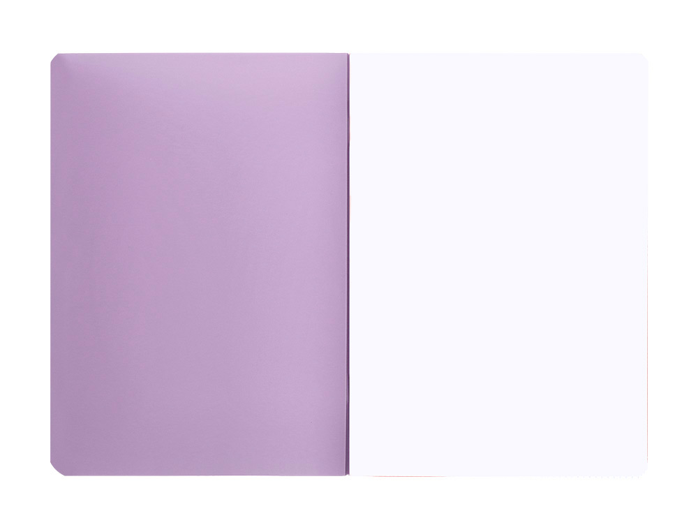 LIBRETA LIDERPAPEL 360 TAPA DE PLASTICO A4 48 HOJAS 90G/M2 LISO SIN MARGEN COLORES PASTEL SURTIDOS