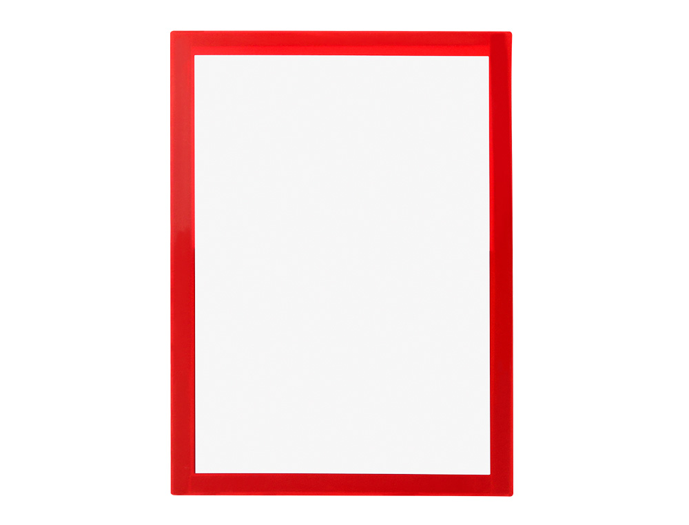 MARCO PORTA ANUNCIOS LIDERPAPEL MAGNETICO DIN A4 DORSO ADHESIVO REMOVIBLE COLOR ROJO