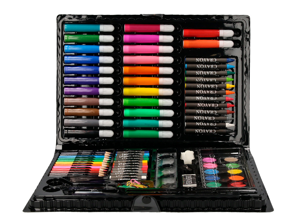 ESTUCHE DE PINTURA LIDERPAPEL PLASTICO 86 PIEZAS 34X23X3,2 CM