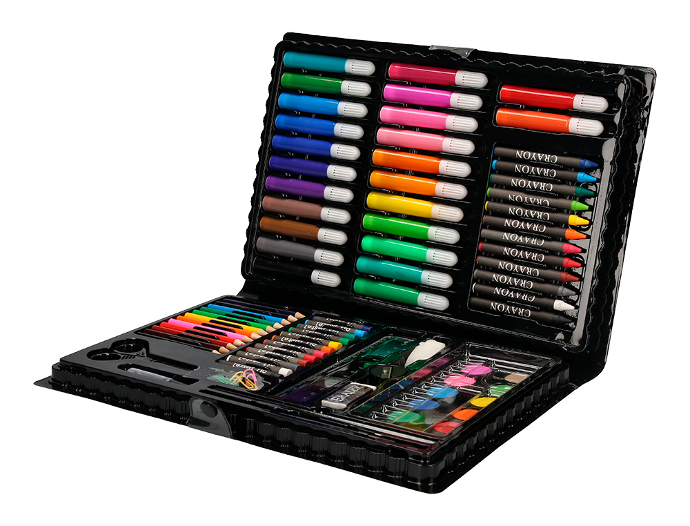 ESTUCHE DE PINTURA LIDERPAPEL PLASTICO 86 PIEZAS 34X23X3,2 CM