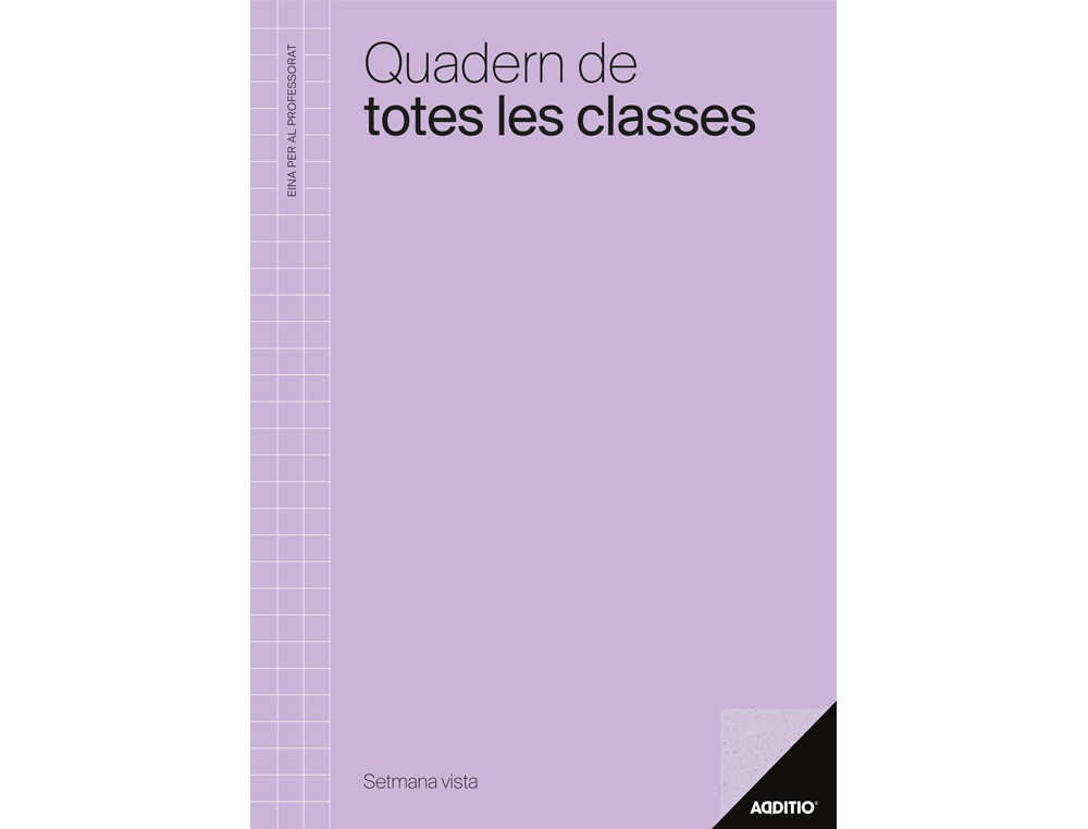 CUADERNO DE TODAS LAS CLASES PROFESORADO CATALAN ADDITIO 136 PAGINAS SEMANA VISTA COLOR AZUL 225X310 MM