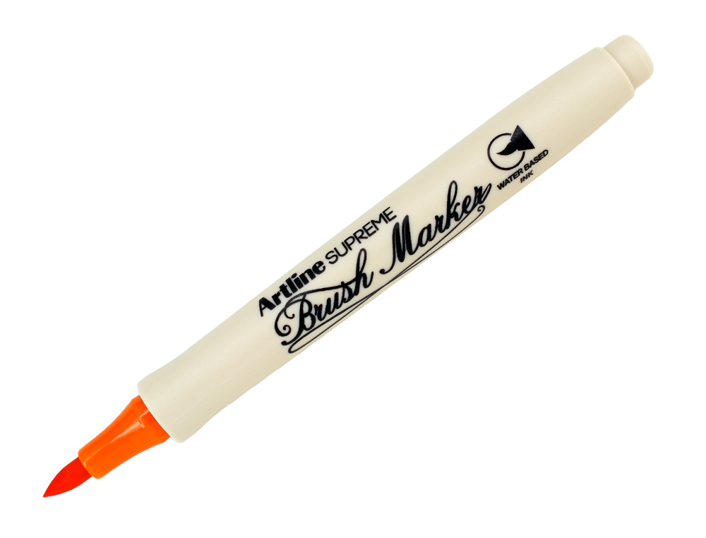 ROTULADOR ARTLINE SUPREME BRUSH EPFS PINTURA BASE DE AGUA PUNTA TIPO PINCEL TRAZO FINO NARANJA OSCURO