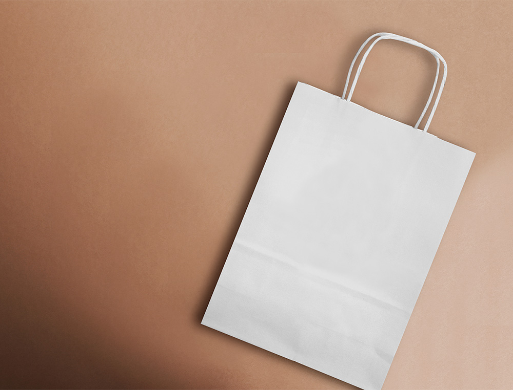 BOLSA PAPEL Q-CONNECT CELULOSA BLANCO S CON ASA RETORCIDA 240X320X10 MM