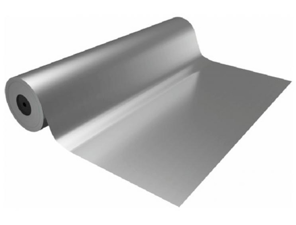 PAPEL DE REGALO BASIKA METALIZADO PLATA BOBINA ANCHO 62 CM LONGITUD 80 M