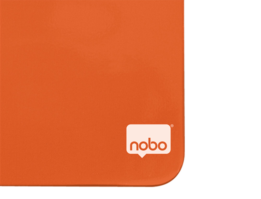 PIZARRA NOBO MAGNETICA PARA EL HOGAR COLOR NARANJA 360X360 MM