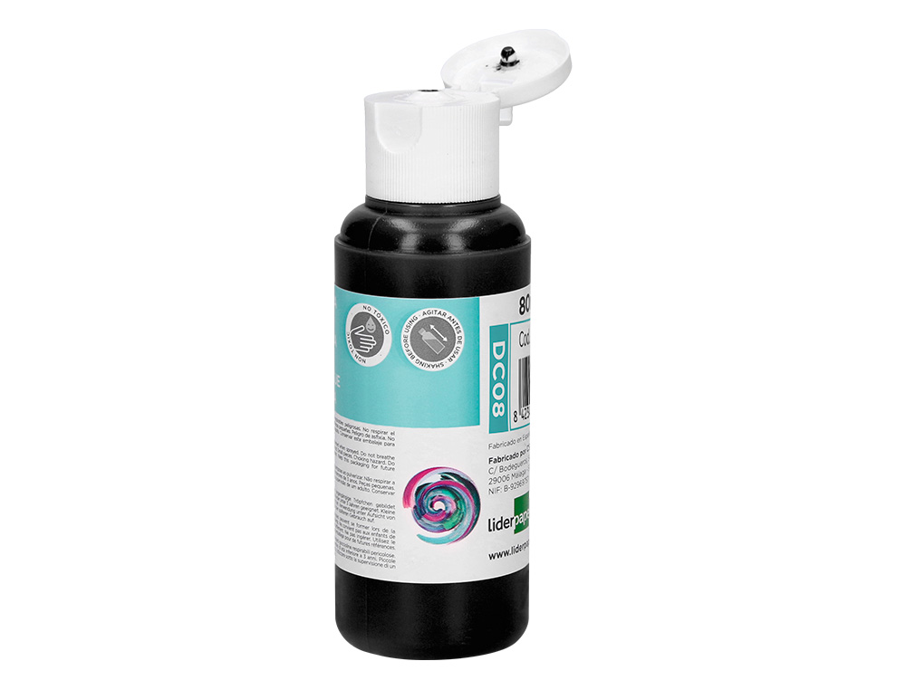 PINTURA ACRILICA LIDERPAPEL BOTE DE 80 ML NEGRO