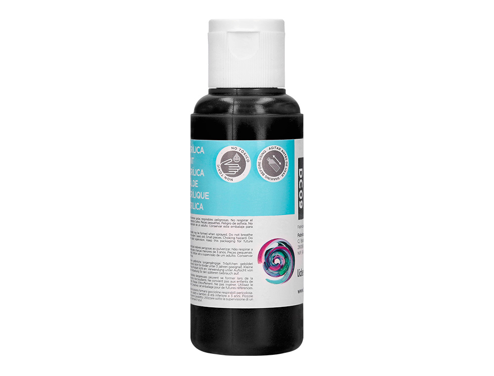 PINTURA ACRILICA LIDERPAPEL BOTE DE 80 ML NEGRO