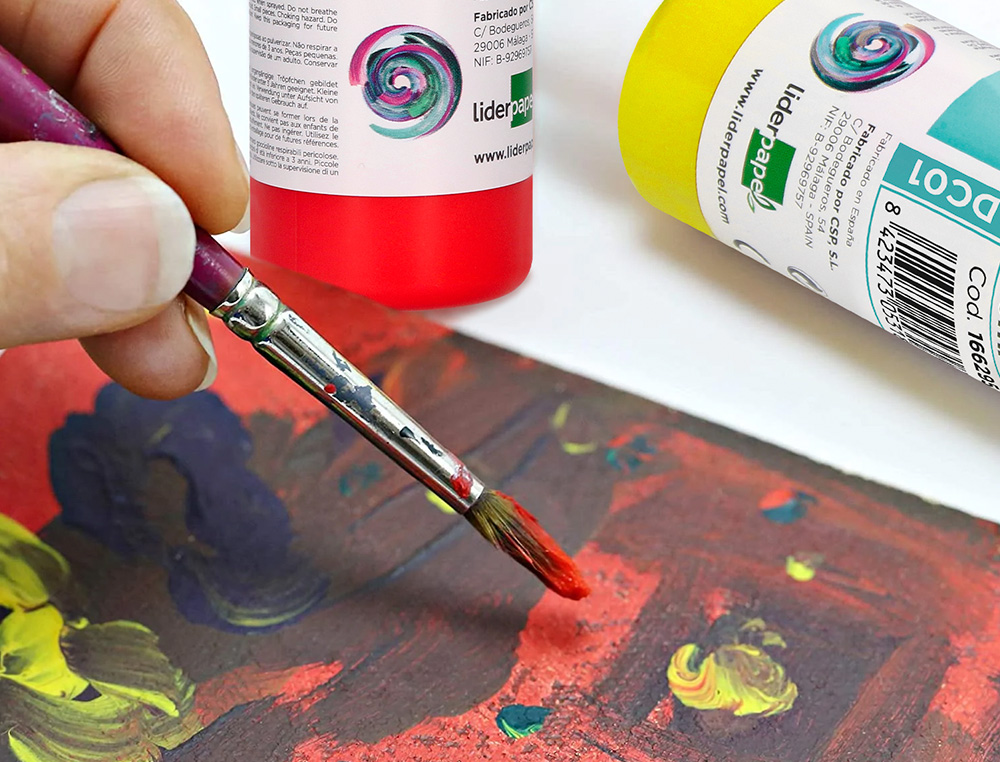 PINTURA ACRILICA LIDERPAPEL BOTE DE 80 ML NEGRO