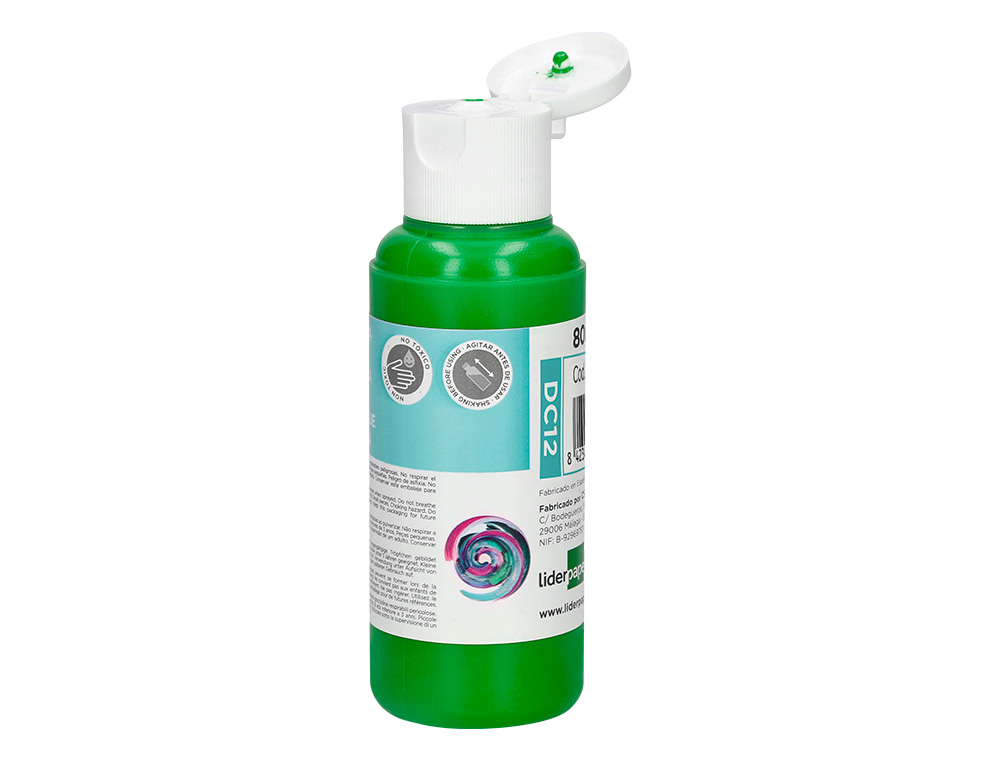 PINTURA ACRILICA LIDERPAPEL BOTE DE 80 ML VERDE