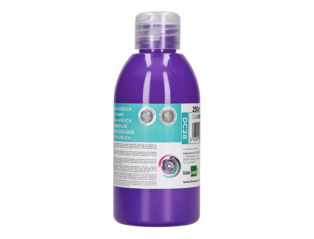 PINTURA ACRILICA LIDERPAPEL BOTE DE 250 ML VIOLETA