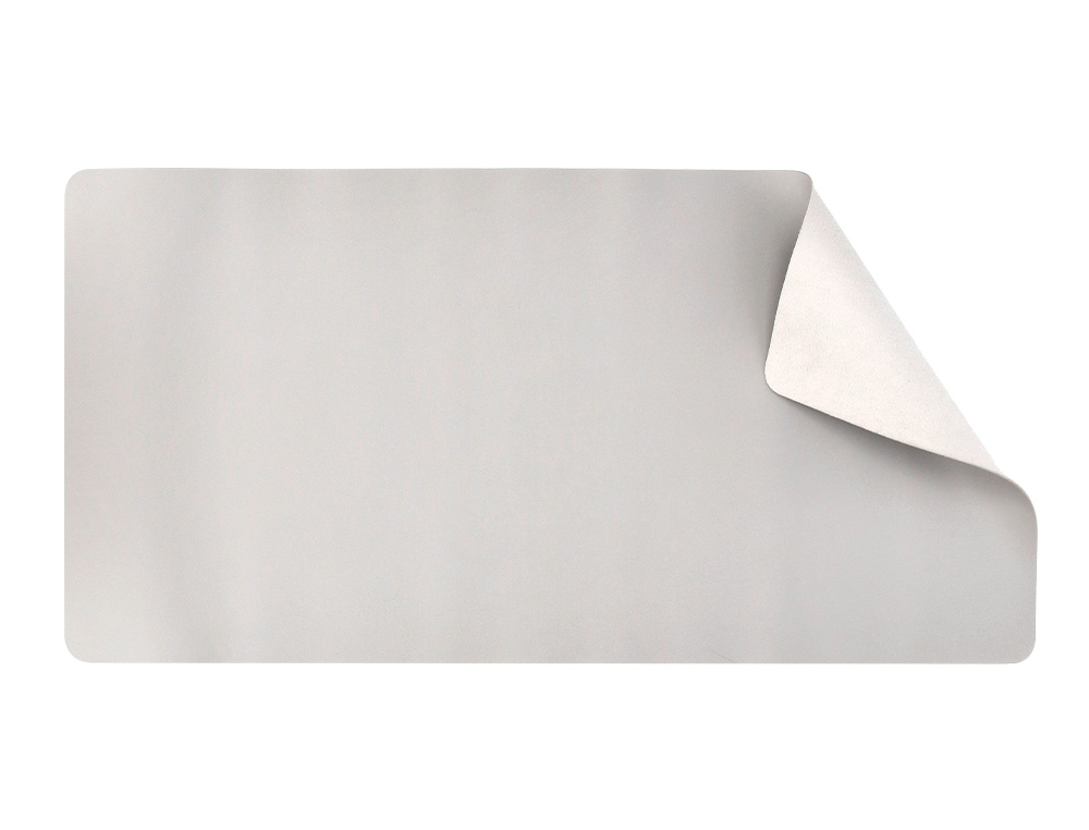 ALFOMBRILLA PARA RATON Q-CONNECT XXL SIMILCUERO GRIS BASE ANTIDESLIZANTE 800X400X2 MM