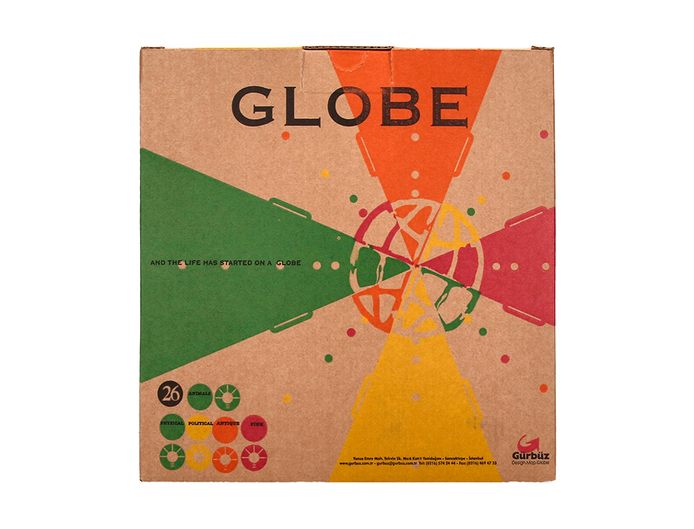 GLOBO TERRAQUEO LIDERPAPEL CON LUZ FISICO Y POLITICO ESTILO ANTIGUO DIAMETRO 26 CM