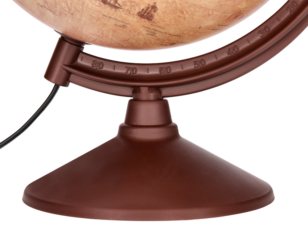 GLOBO TERRAQUEO LIDERPAPEL CON LUZ FISICO Y POLITICO ESTILO ANTIGUO DIAMETRO 26 CM