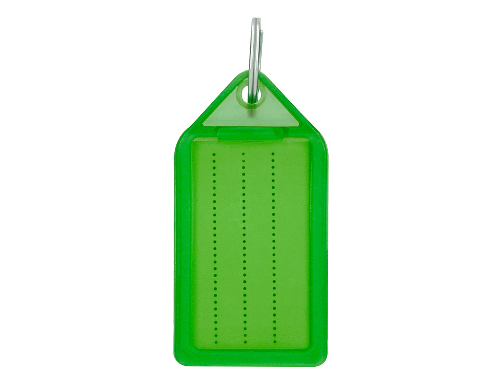 LLAVERO PORTAETIQUETAS Q-CONNECT PREMIUM COLOR VERDE CAJA DE 40 UNIDADES