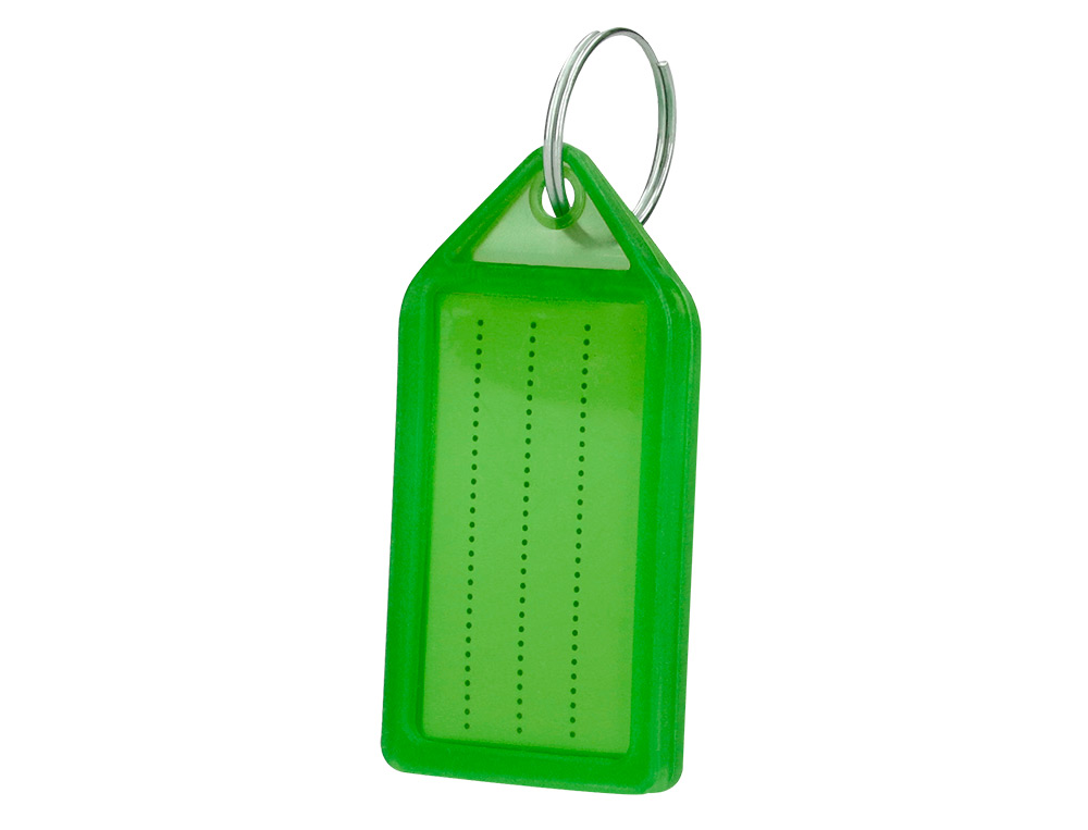 LLAVERO PORTAETIQUETAS Q-CONNECT PREMIUM COLOR VERDE CAJA DE 40 UNIDADES