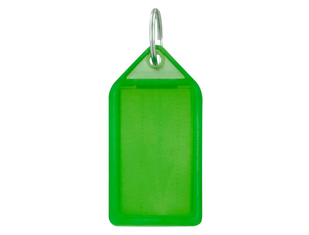 LLAVERO PORTAETIQUETAS Q-CONNECT PREMIUM COLOR VERDE CAJA DE 40 UNIDADES
