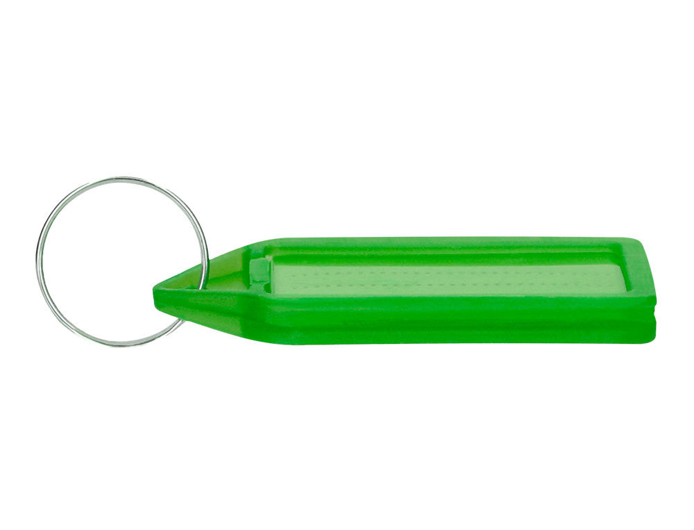 LLAVERO PORTAETIQUETAS Q-CONNECT PREMIUM COLOR VERDE CAJA DE 40 UNIDADES