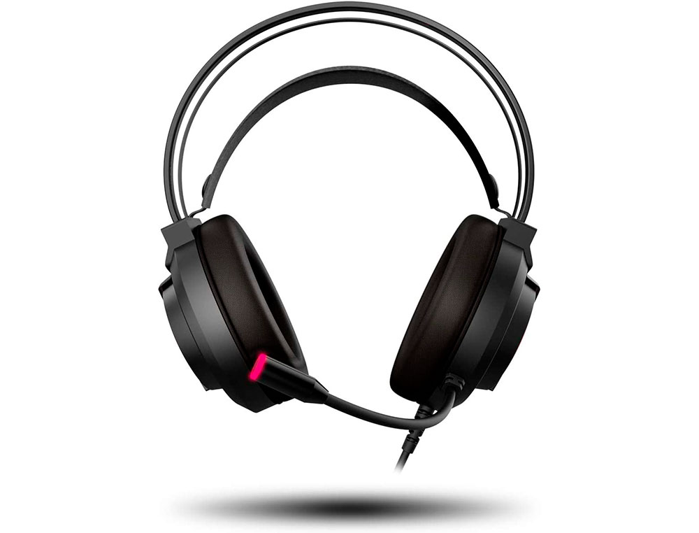 AURICULAR KROM KAPPA GAMING ESTEREO CON MICROFONO FLEXIBLE ILUMINACION LED RGB RAINBOW LONGITUD CABLE 210 CM
