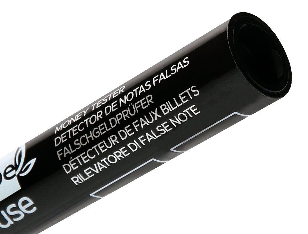 ROTULADOR LIDERPAPEL ECOUSE DETECTOR DE BILLETES FALSOS CUERPO PLASTICO 100% RECICLADO EN BLISTER