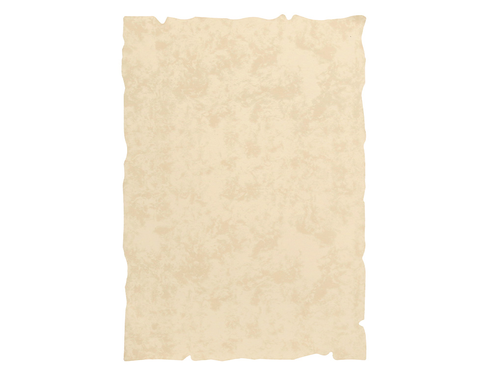 PAPEL PERGAMINO LIDERPAPEL DIN A4 CON BORDES 180 GR COLOR CREMA PAQUETE DE 50 HOJAS