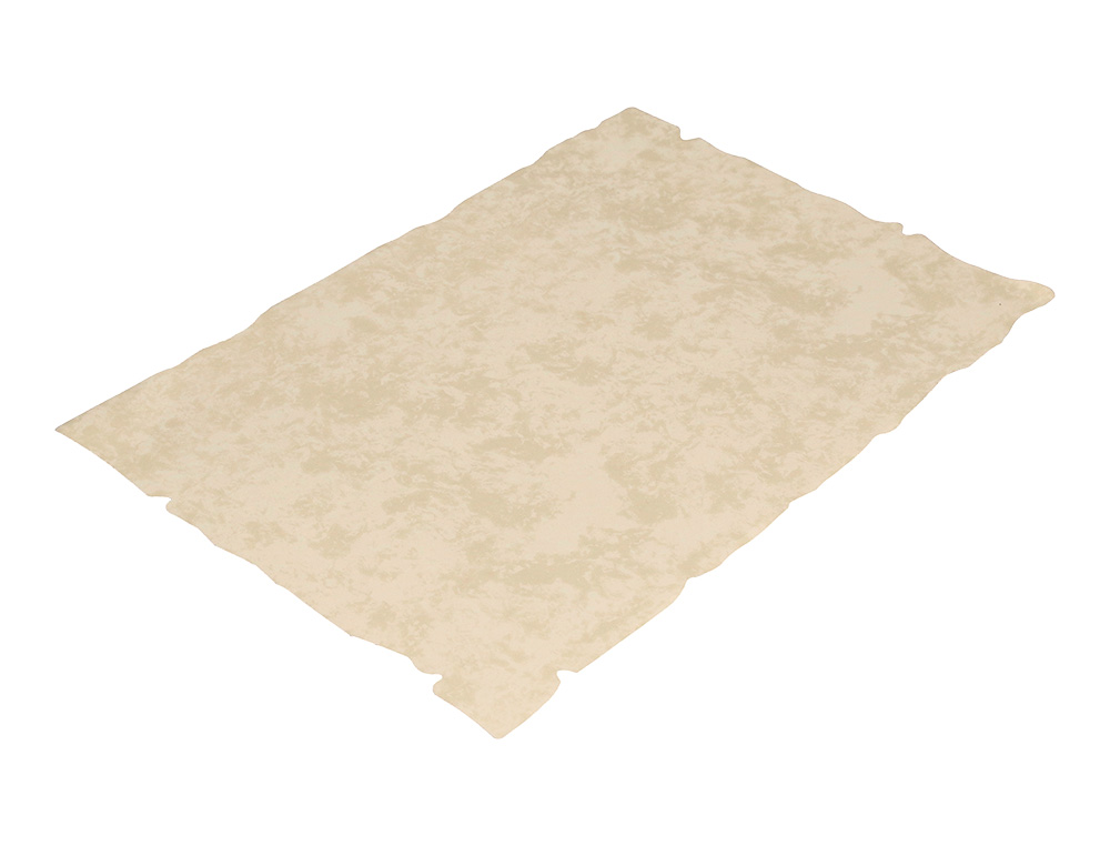 PAPEL PERGAMINO LIDERPAPEL DIN A4 CON BORDES 180 GR COLOR CREMA PAQUETE DE 50 HOJAS